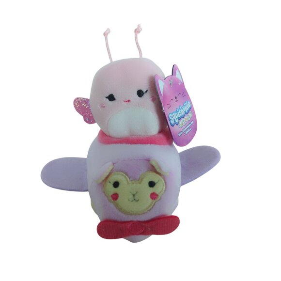 Squishville‎ Mini Squishmallow Pink Axolotl In Purple Airplane Plush Toy - Picture 8 of 14
